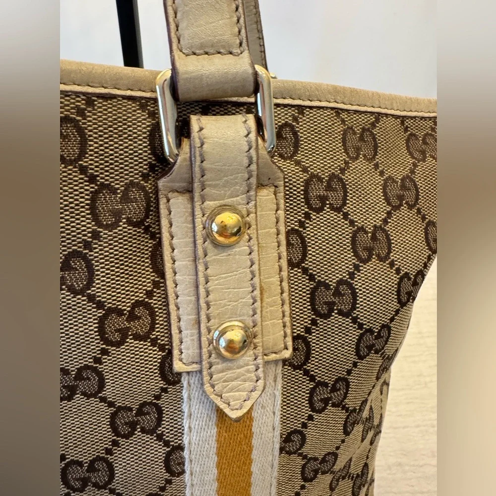 Gucci Signature Monogram Canvas Shoulder Tote- Fixer Bag (Heavy damage) - Picture 4 of 16